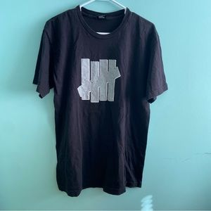Undefeated Black Tee with White Logo
